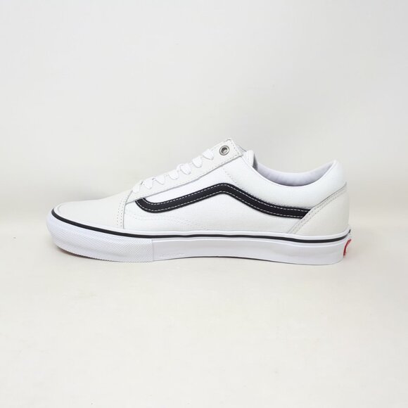 Vans Skate Old Skool Leather White Authentic Classic Mens Size 11.5 Shoe Sneaker - Picture 2 of 12